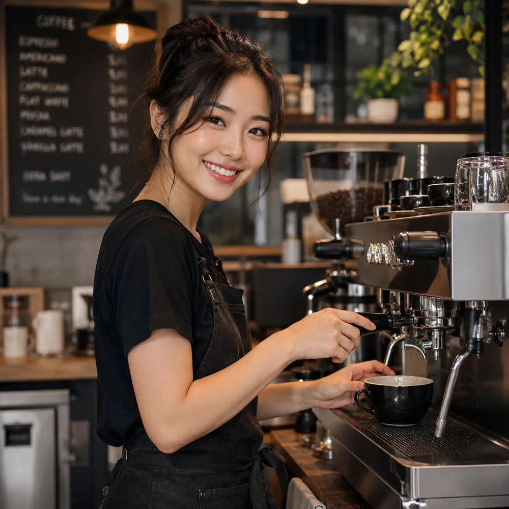 A perfectly poured flat white in a Pattaya café